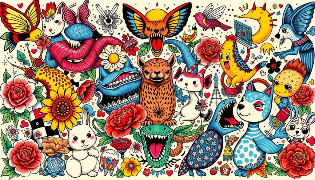 Diversidad en temas de tatuajes New School