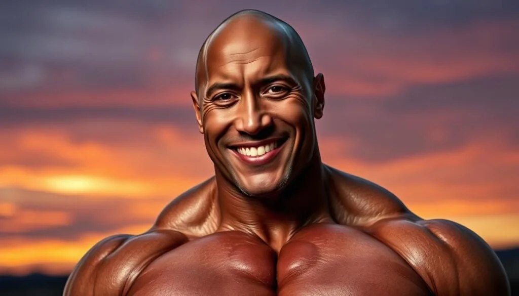 Dwayne Johnson atractivo visual