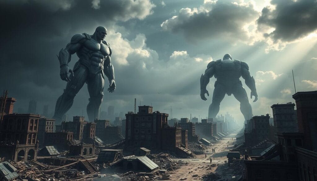 Prompt para crear imagen de Attack on Titan