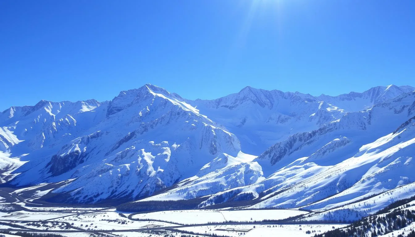 Mejores Prompts para Crear Imágenes de Montañas Nevadas con IA 1 Prompt para crear imagen de Montañas Nevadas