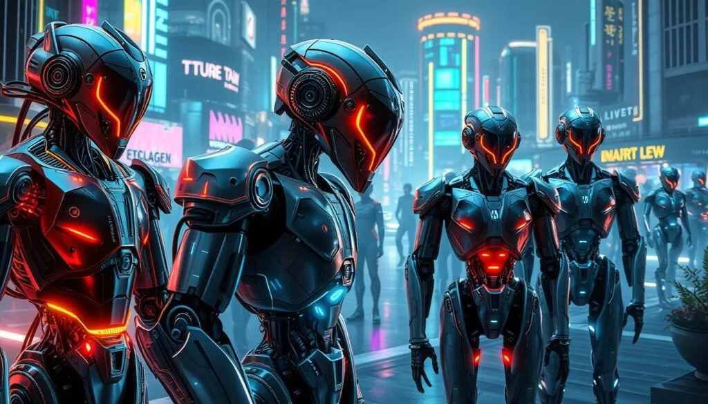 Prompt para crear imagen de Robots Futuristas