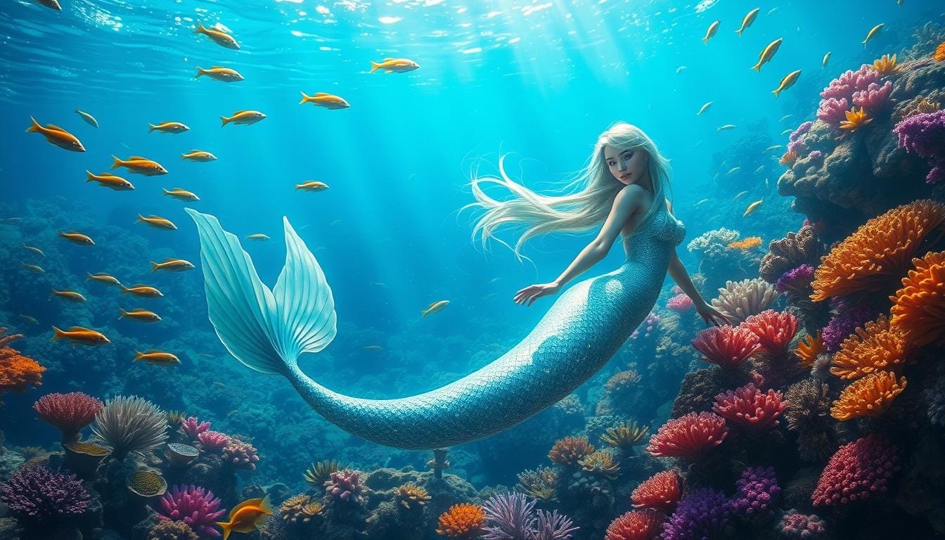 Mejores Prompts para Crear Imágenes de Sirenas con IA 1 Prompt para crear imagen de Sirenas
