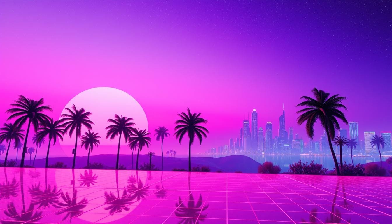 Mejores Prompts para Crear Imágenes Vaporwave con IA 1 Prompt para crear imagen de Vaporwave