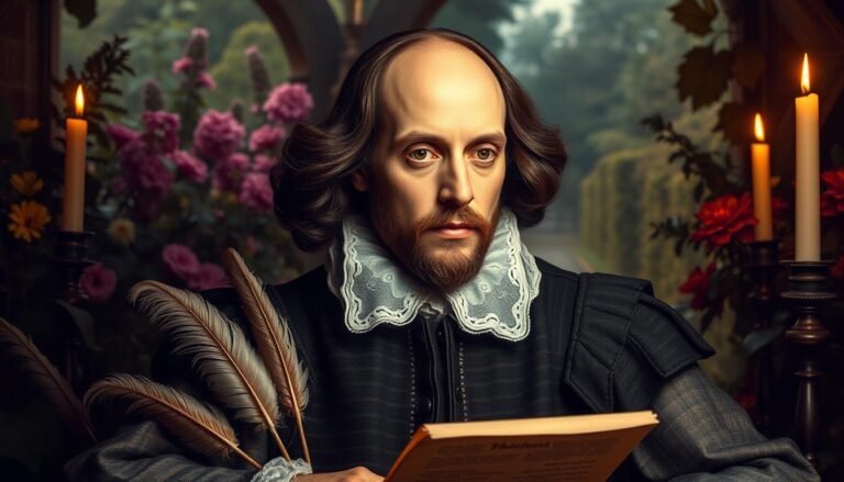 Prompt para crear imagen de William Shakespeare