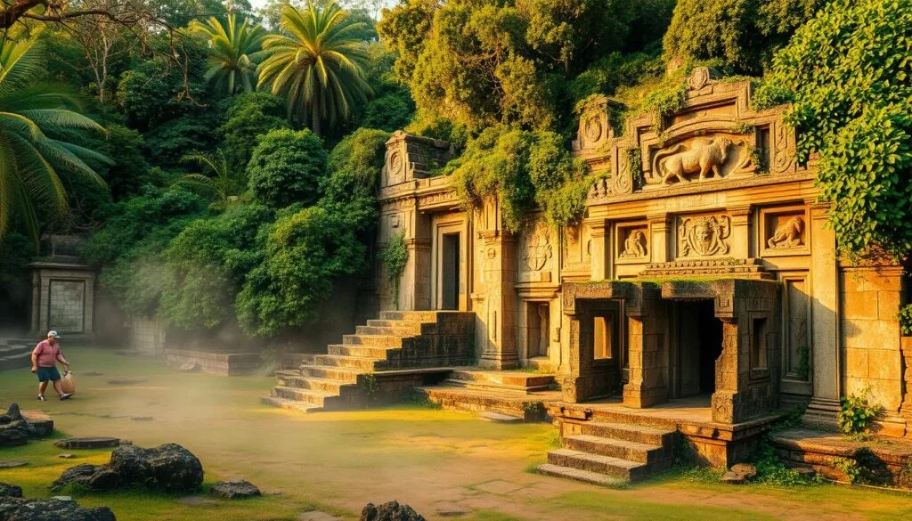 Prompts históricos y prompts para personajes en ruinas antiguas