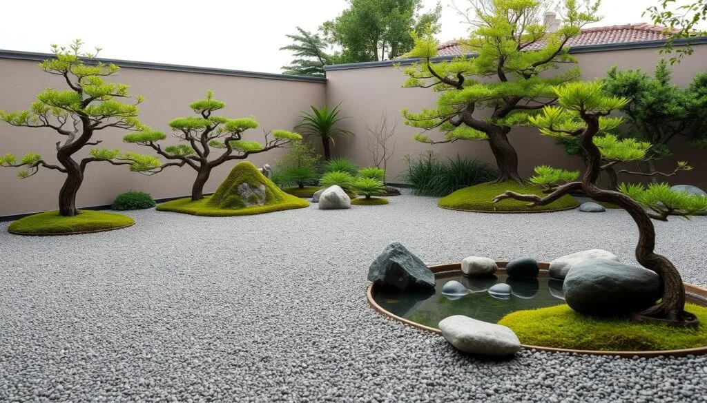 composición visual jardines zen