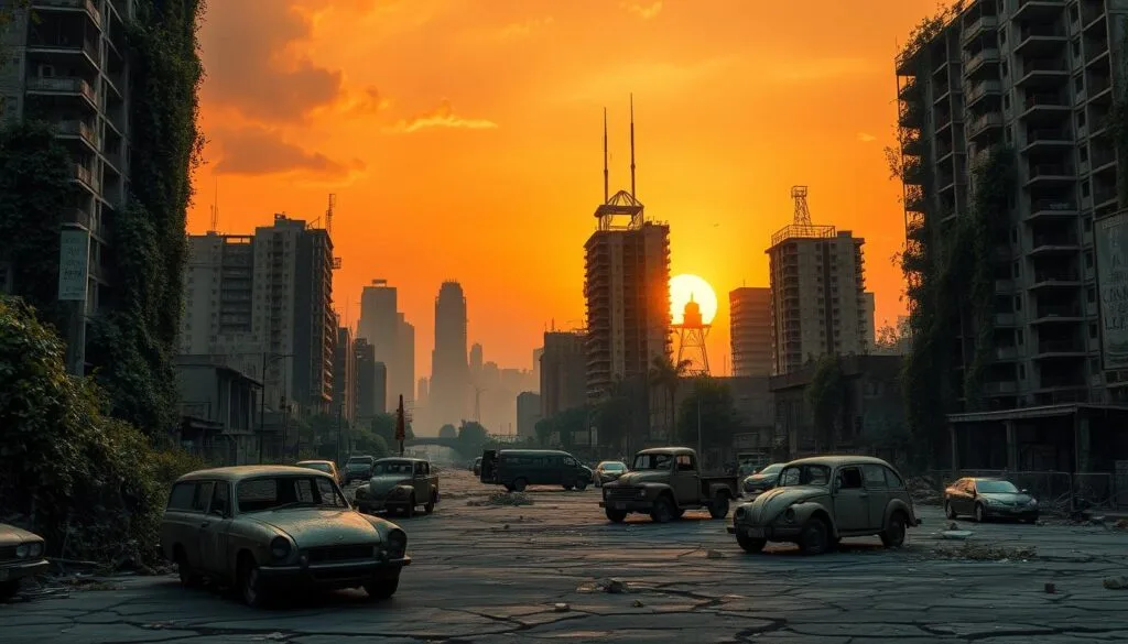 ejemplos de prompts para escenas post-apocalípticas