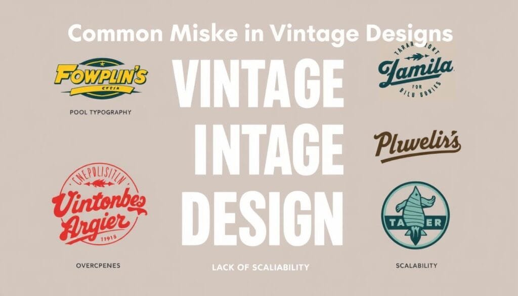 errores de diseño logotipos vintage