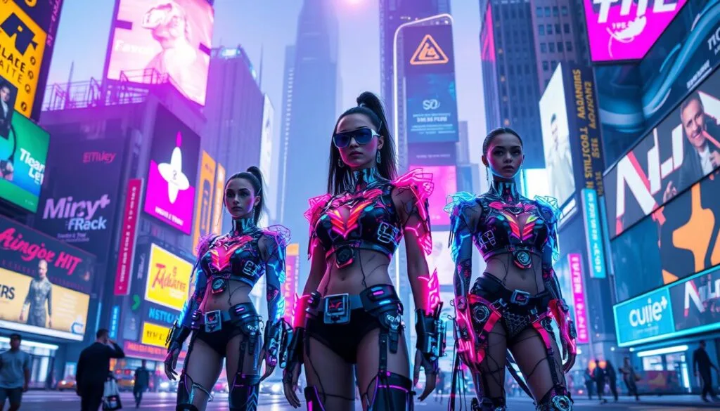 estilos artísticos ilustraciones arte cyberpunk