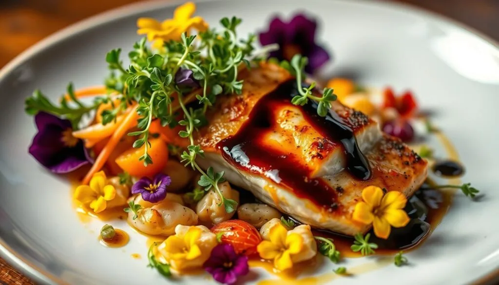 ilustración con IA sobre cocina gourmet