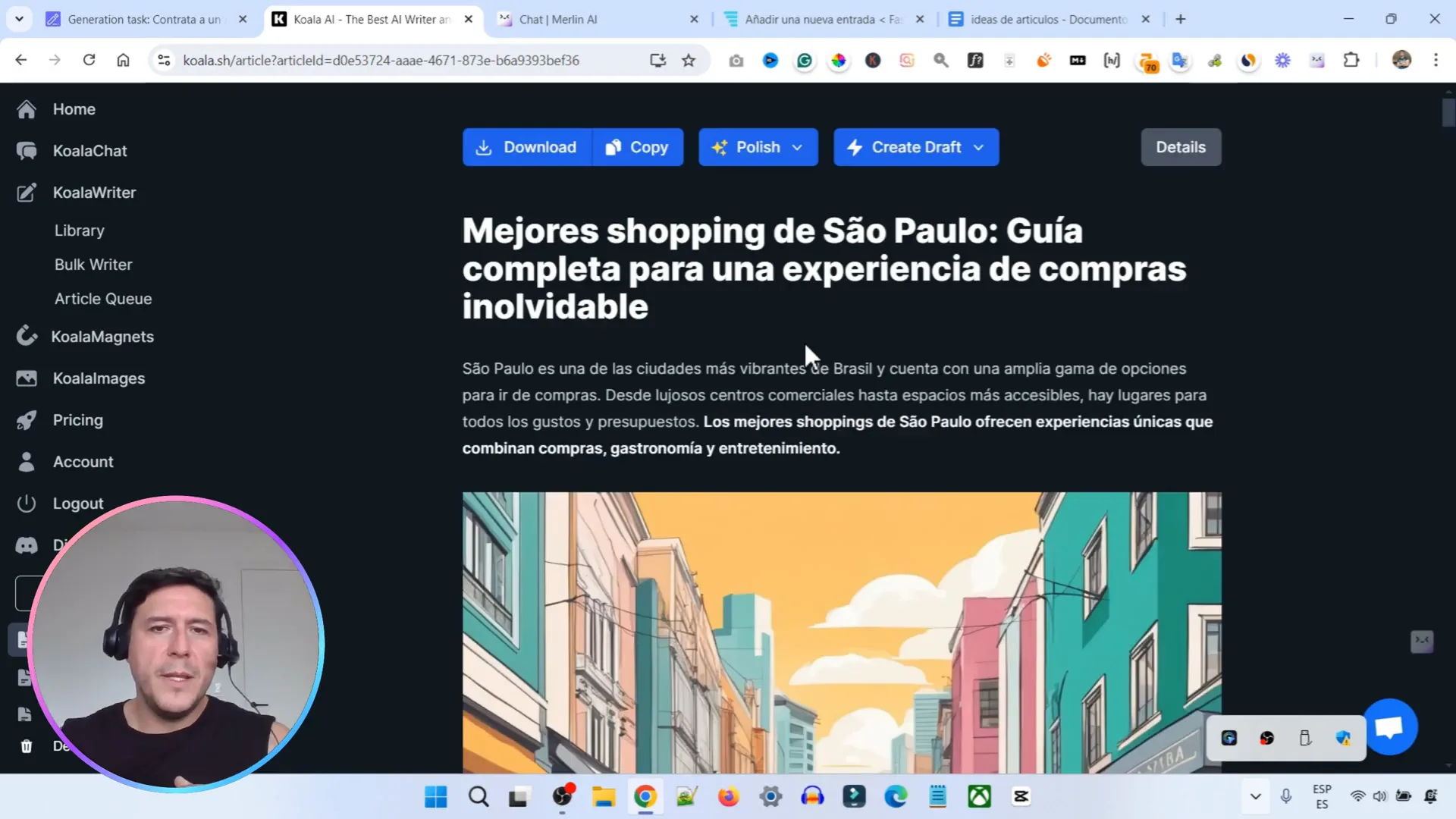 Ejemplo de artículo de Koala