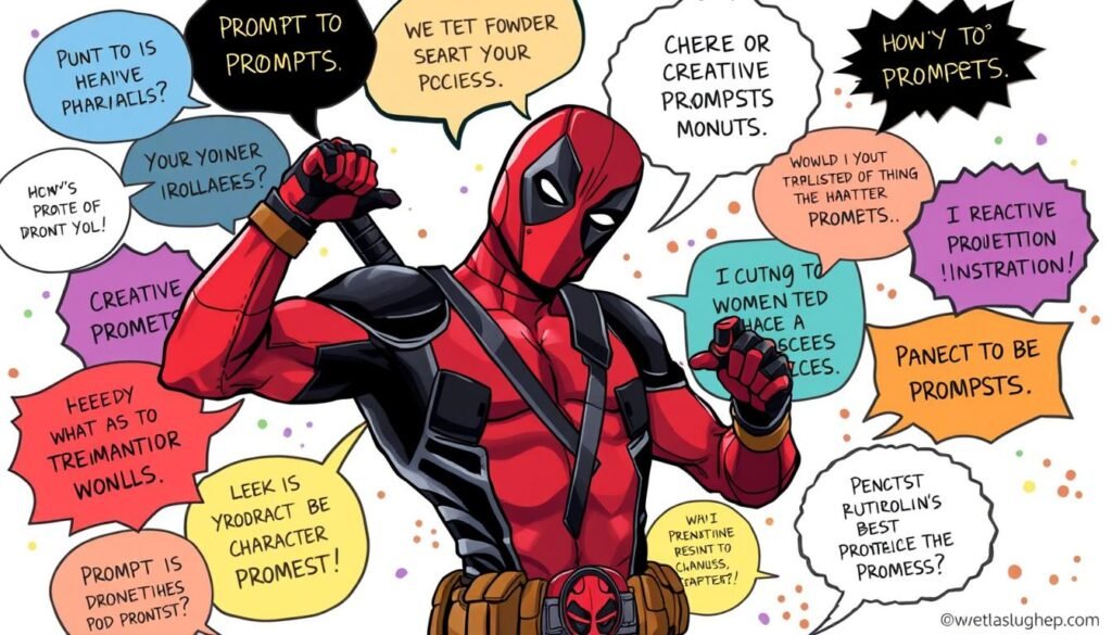 importancia del prompt en la creación de imágenes de Deadpool