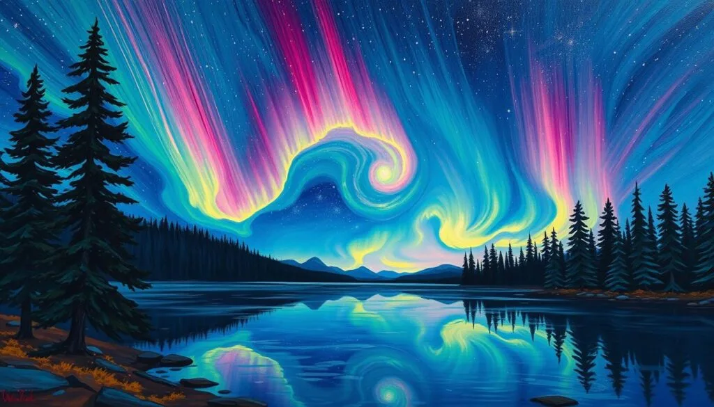 inspiración de artistas en auroras boreales