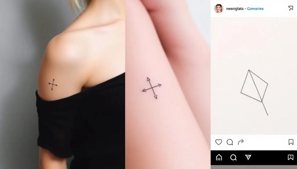 inspiración de tatuajes minimalistas en redes sociales