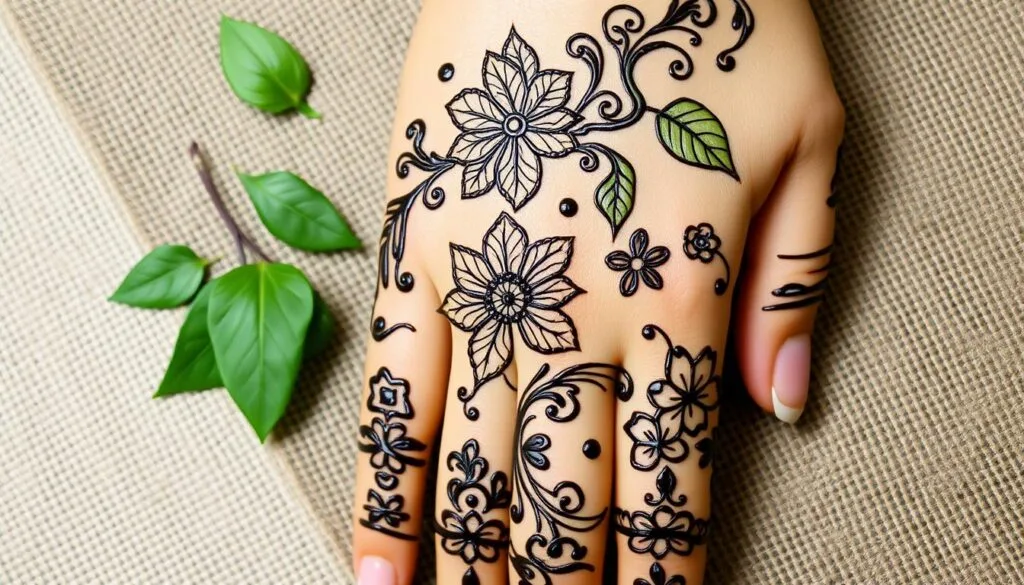 inspiración natural para diseños de henna
