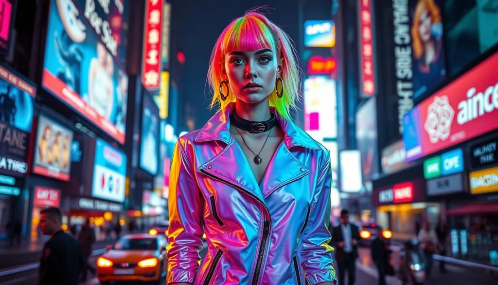 prompt efectivo para ilustraciones de moda cyberpunk con IA