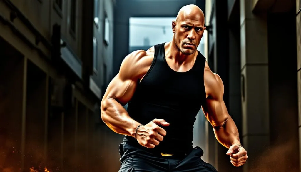 prompt específico Dwayne Johnson