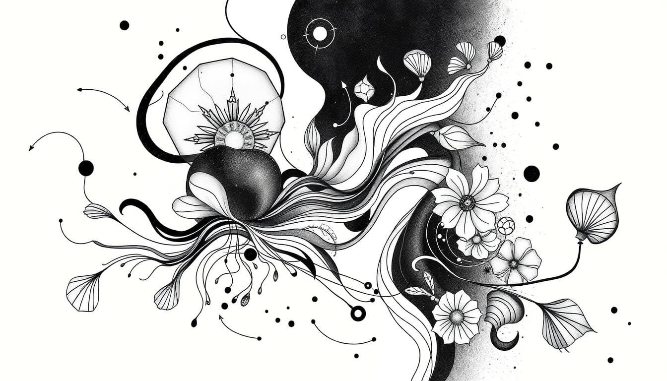 prompt para crear diseños de tatuajes abstractos