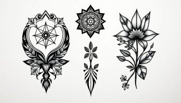 Mejores Prompts para Crear Diseños de Tatuajes Blackwork con IA 1 prompt para crear diseños de tatuajes blackwork con IA