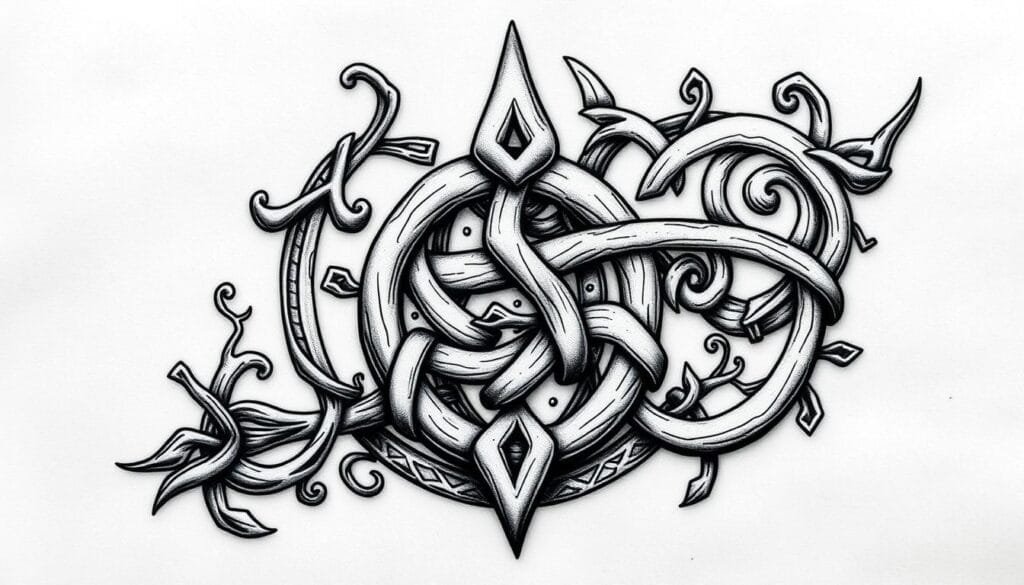 prompt para crear diseños de tatuajes célticos