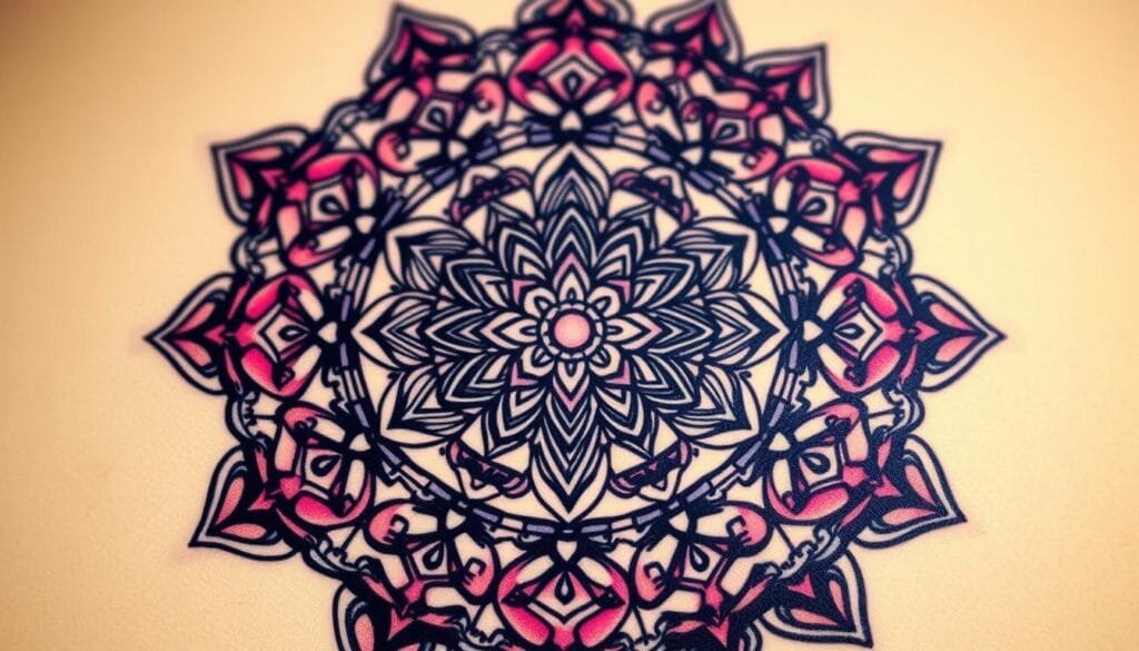 prompt para crear diseños de tatuajes de mandalas