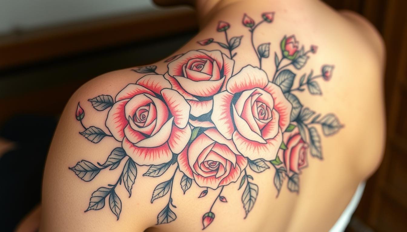 prompt para crear diseños de tatuajes florales