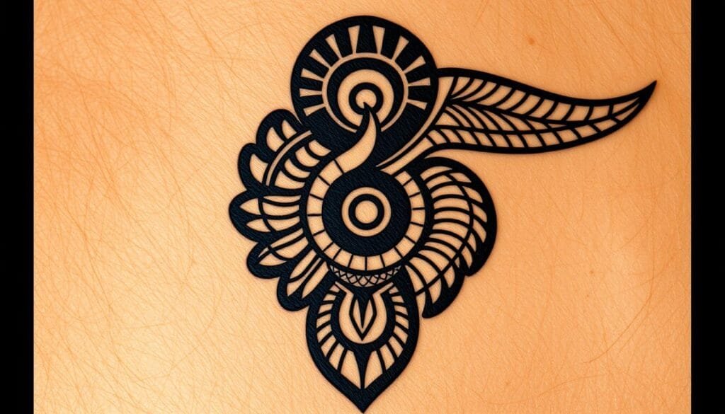 prompt para crear diseños de tatuajes maoríes