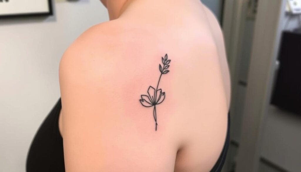 Mejores Prompts para Crear Tatuajes Minimalistas: Genera Arte Corporal Elegante y Significativo 1 prompt para crear diseños de tatuajes minimalistas