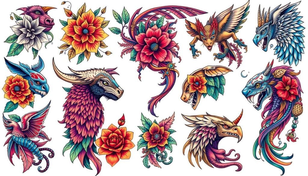 prompt para crear diseños de tatuajes realistas a color