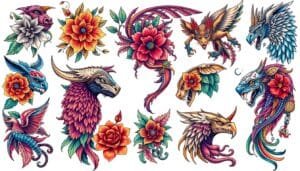 prompt para crear diseños de tatuajes realistas a color