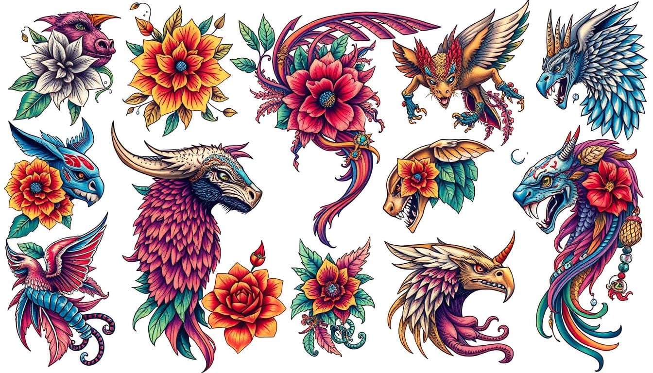 prompt para crear diseños de tatuajes realistas a color