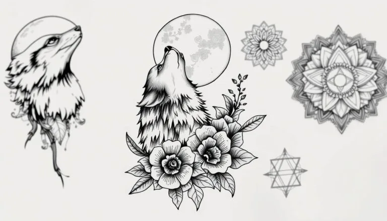 prompt para crear diseños de tatuajes realistas en blanco y negro