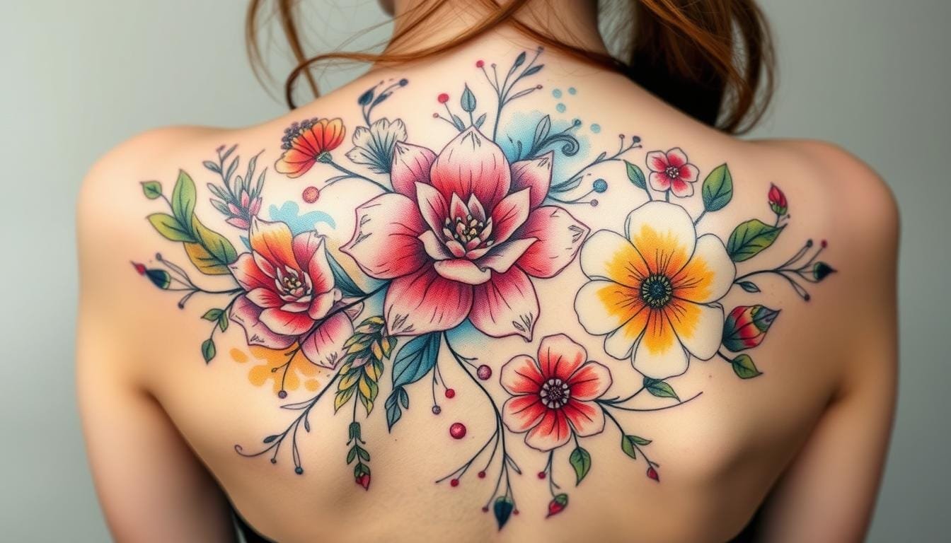 prompt para crear diseños de tatuajes watercolor con IA