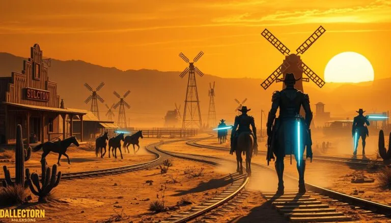 Mejores Prompts para Crear Escenas de Western Futurista con IA 5 prompt para crear escenas de western futurista con IA