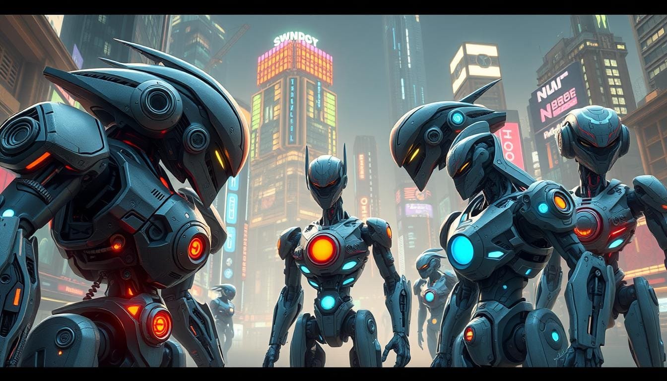 prompt para crear ilustraciones de robots y androides con IA