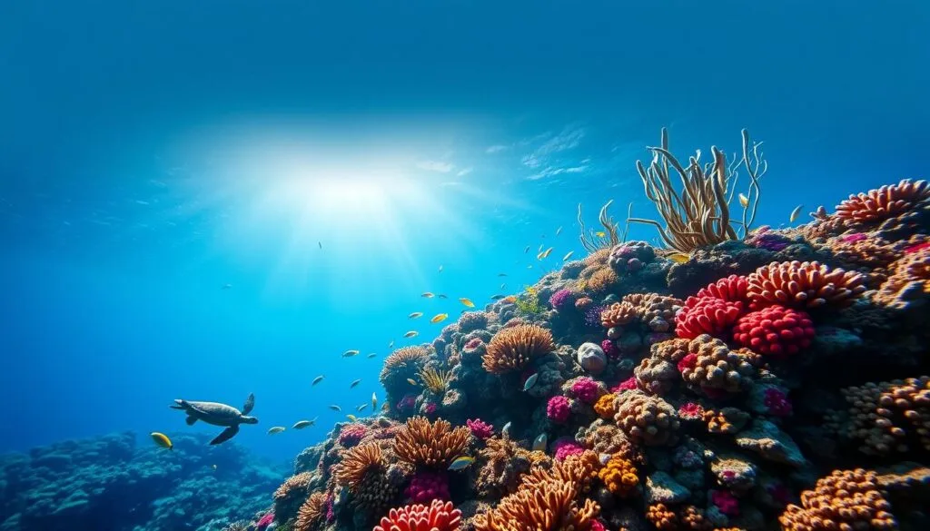 Mejores Prompts para Crear Paisajes Submarinos con IA 1 prompt para crear paisajes submarinos con IA