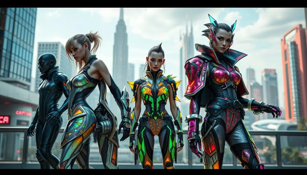 prompt para moda futurista