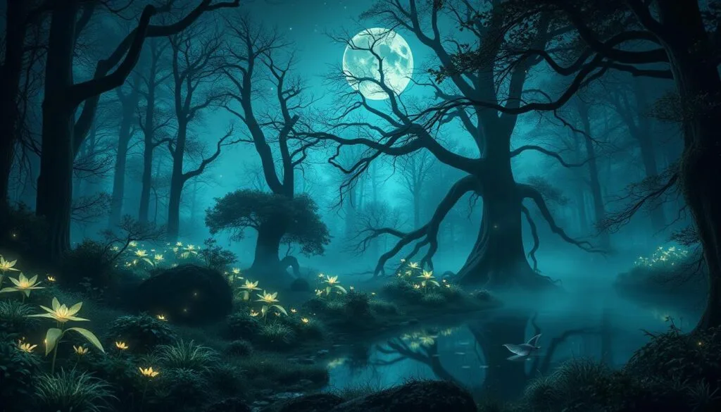 prompts creativos para bosques místicos