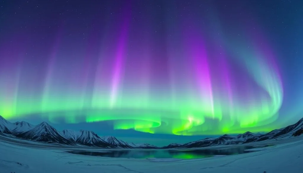 prompts generación de imágenes auroras boreales