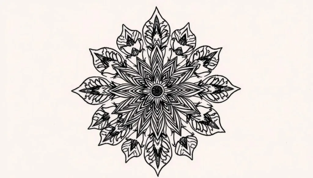 prompts para crear diseños de tatuajes de mandalas
