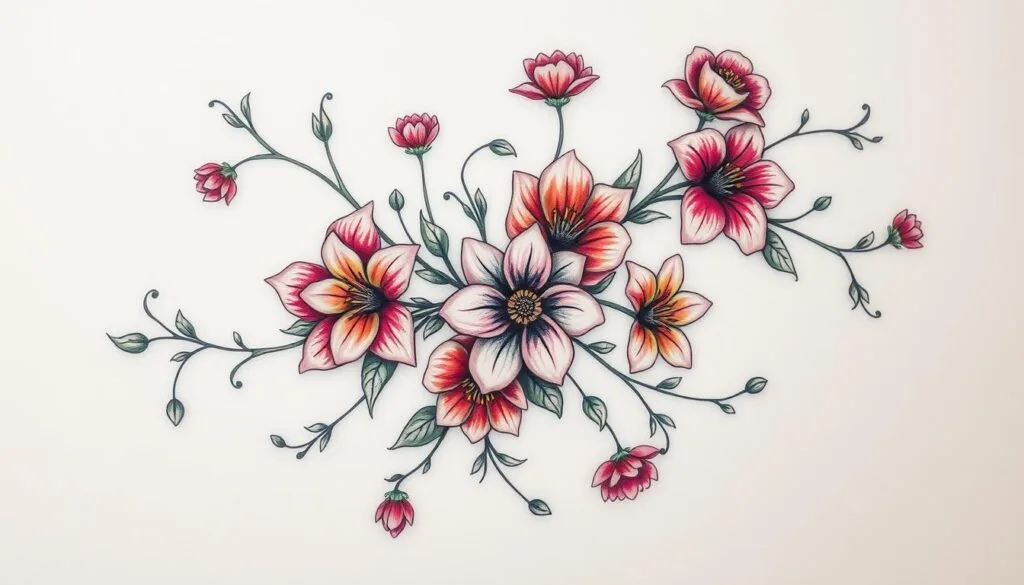tatuajes florales