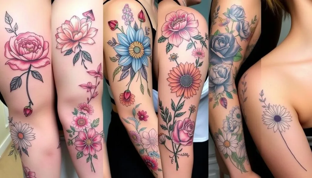tendencias de tatuajes florales