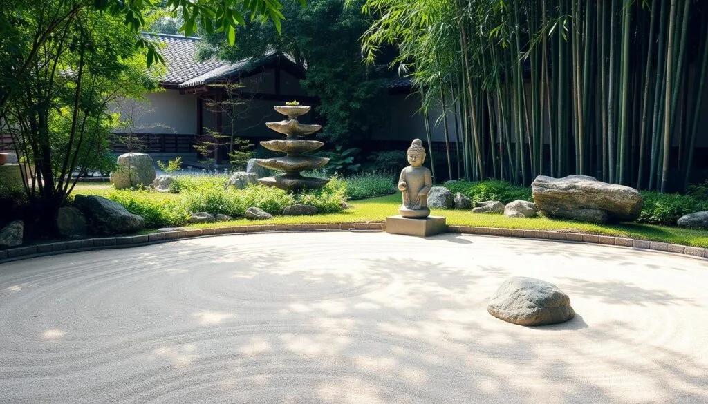 usar IA jardines zen