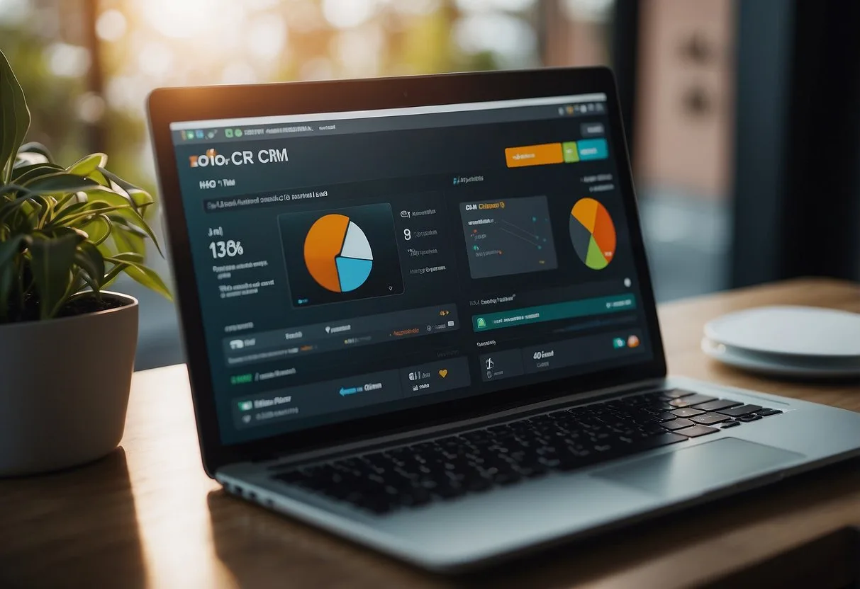 A computer screen displaying Zoho CRM with AI generating leads