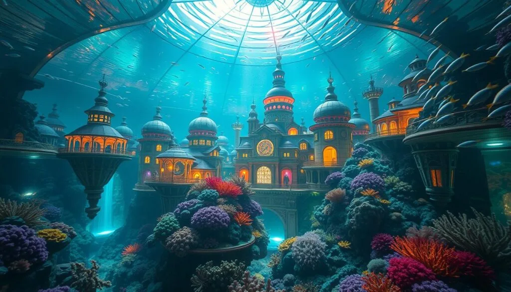 ejemplos de prompts para creación de imágenes submarinas