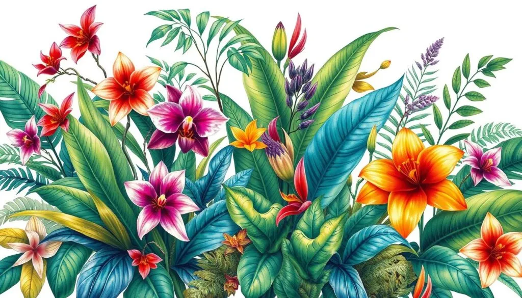 ejemplos de prompts para ilustraciones botánicas