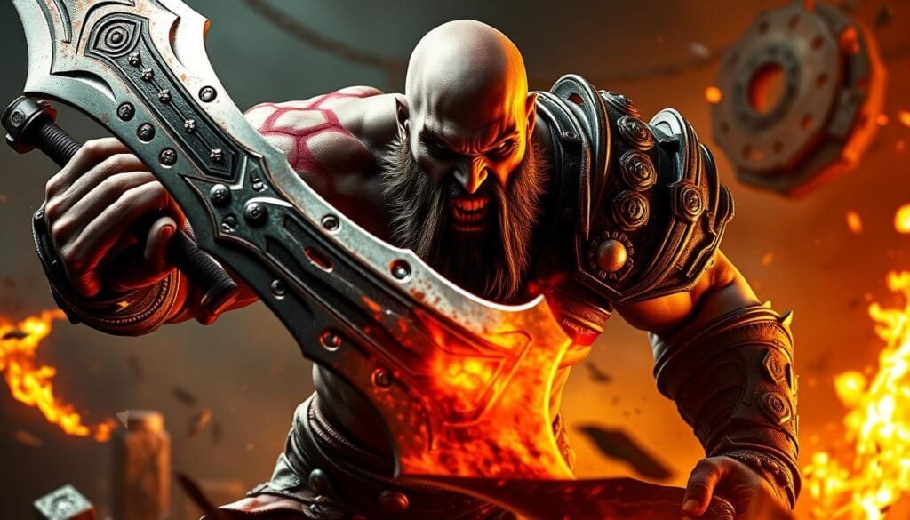 Kratos en modo furioso Kratos en modo furioso