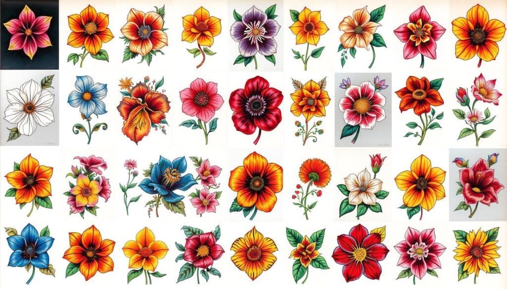 categorización de prompts para tatuajes de flores categorización de prompts para tatuajes de flores