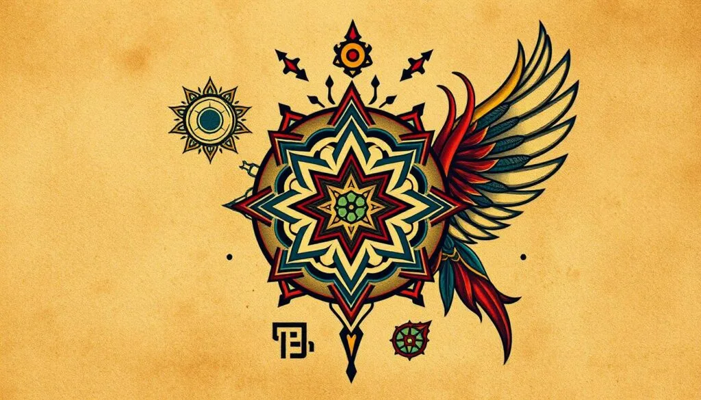 combinación de estilos en diseño de tatuajes