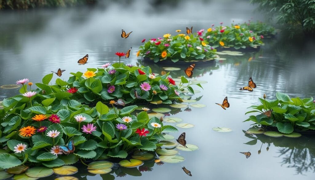 definición de jardines flotantes